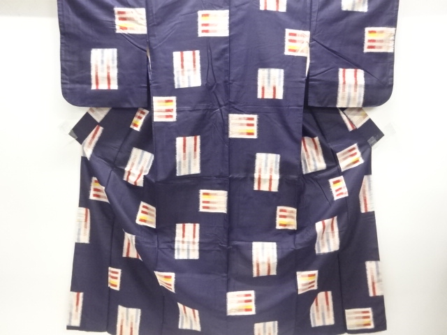 JAPANESE KIMONO / ANTIQUE KIMONO / TAISHO ROMAN STYLE / SILK / MEISEN / WOVEN SQUARE